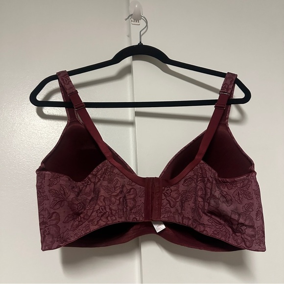 Cacique Smooth Lightly Lined Full Coverage No-Wire Bra Zinfandel Lace Size 42DD - Picture 6 of 6